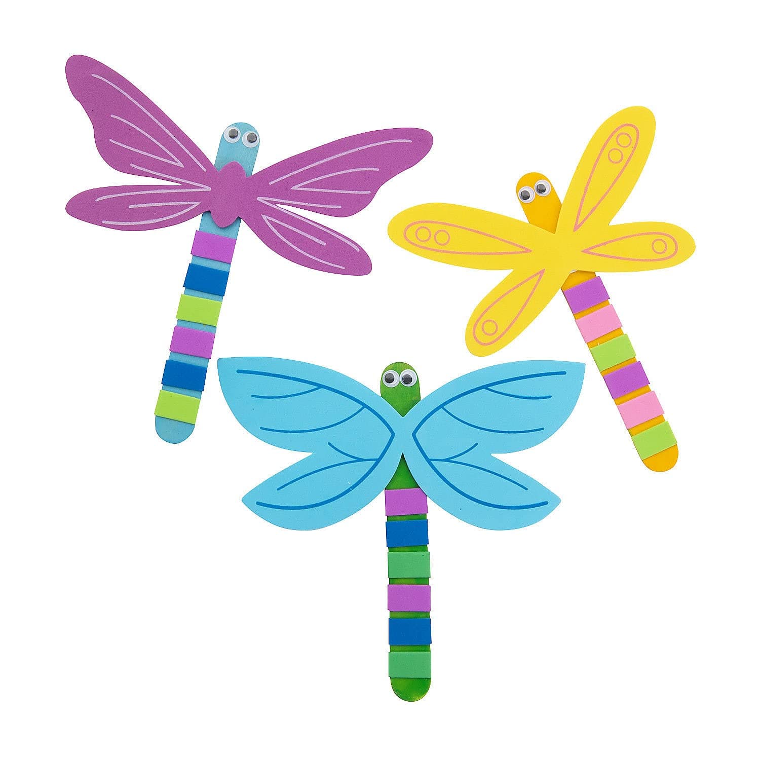 Dragonfly Craft Stick Craft Kit - Makes 12