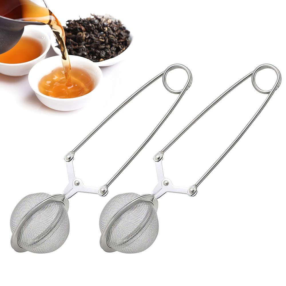 TraderPlus 2 Pack Stainless Steel Loose Leaf Tea Infuser Mesh Strainer Ball with Handle