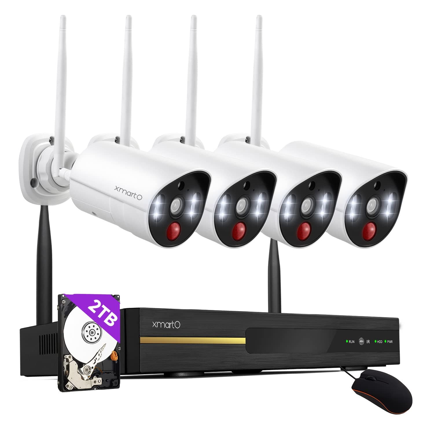 WOW2084-1TB security camera kit with PIR motion detection