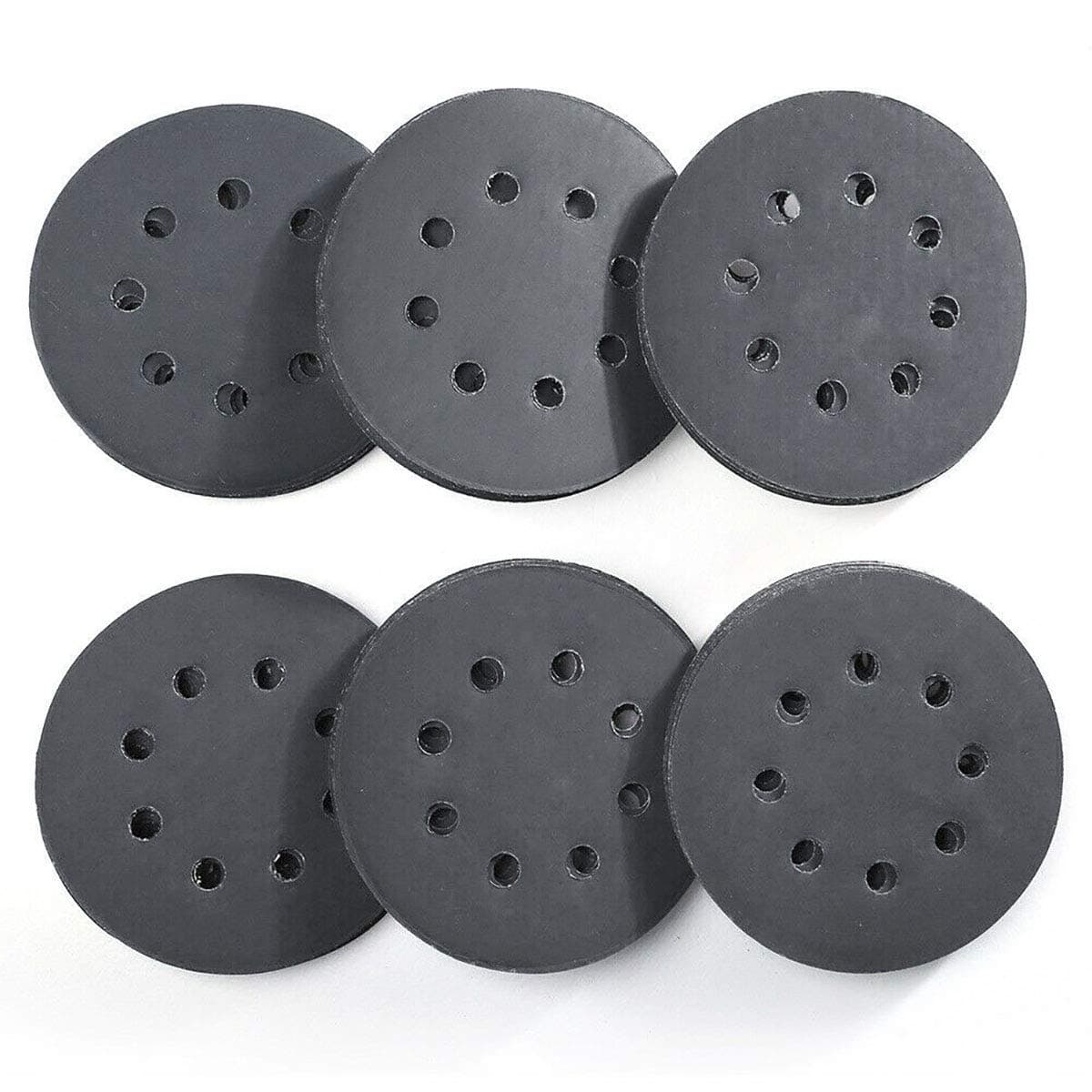 Bykswil 5 inch Sanding Discs 8 Holes Hook and Loop Silicon Carbide Sandpaper Dry Wet 400 600 800 1200 1500 2000 Grits for Sanding Grinder Polishing, Woodworking or Automotive, 60 Pcs