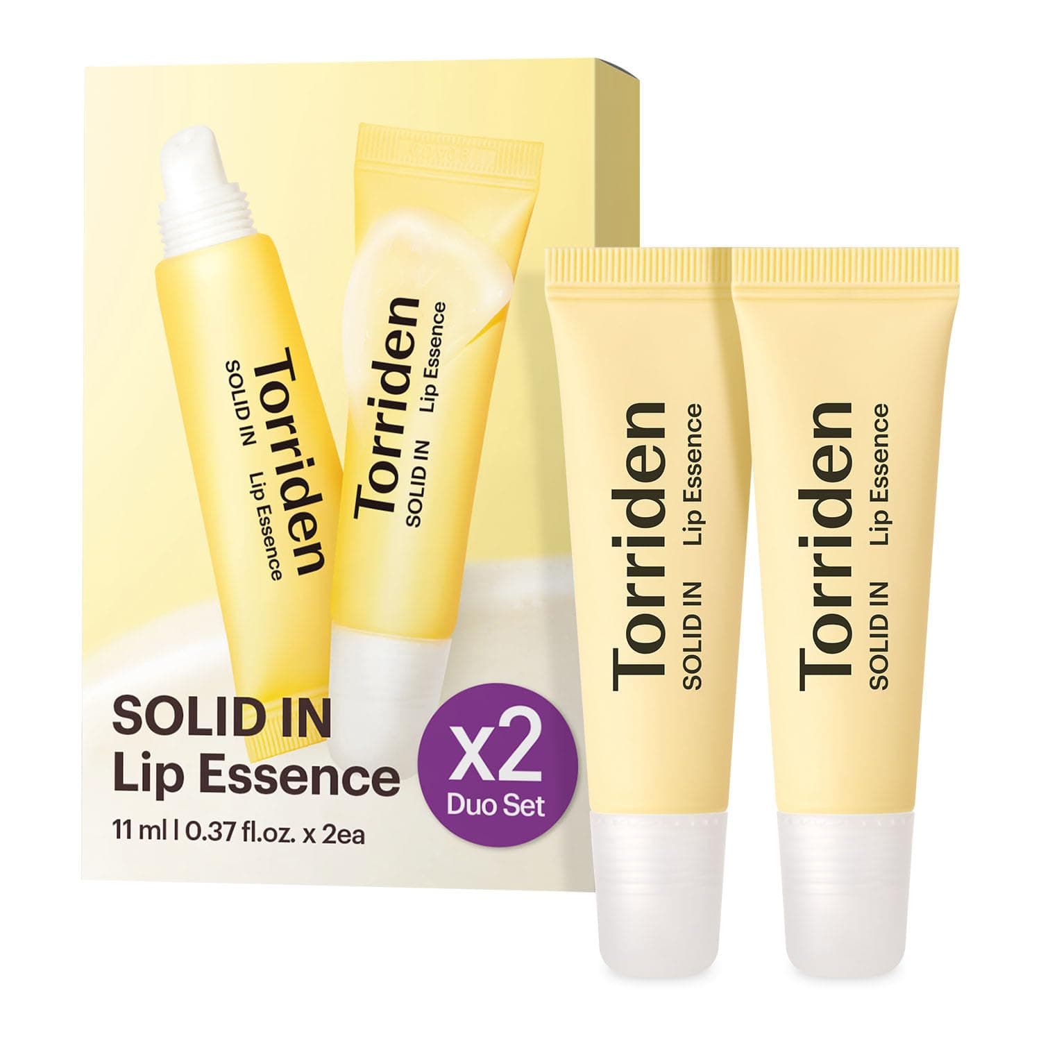 Torriden SOLID In Ceramide Lip Essence 0.37 fl.oz * 2 (Pack of 2) | Moisturizing Lip Essence for Glowy, Plumped, and Radiant Lip | Korean Lip Balm