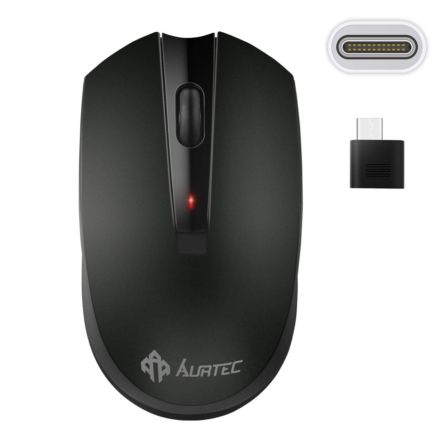 Type C Wireless Mouse, AURTEC 2.4GHz USB-C Wireless Mice for Laptop and More USB-C Devices
