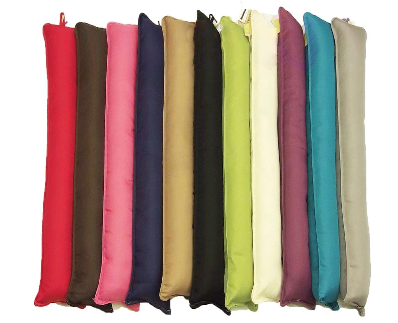 Comfy Nights Plain Dyed Fabric Draught Excluder Decorative Door/Window Draft Guard/Energy Saver (Blue, Pack Of 6)