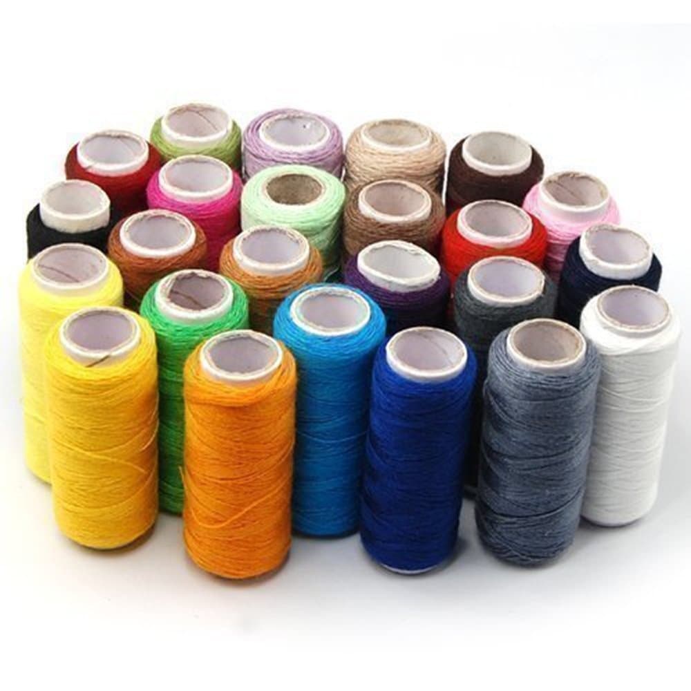 24 Colour Spools Sewing All Purpose 100% Pure Cotton Thread Reel