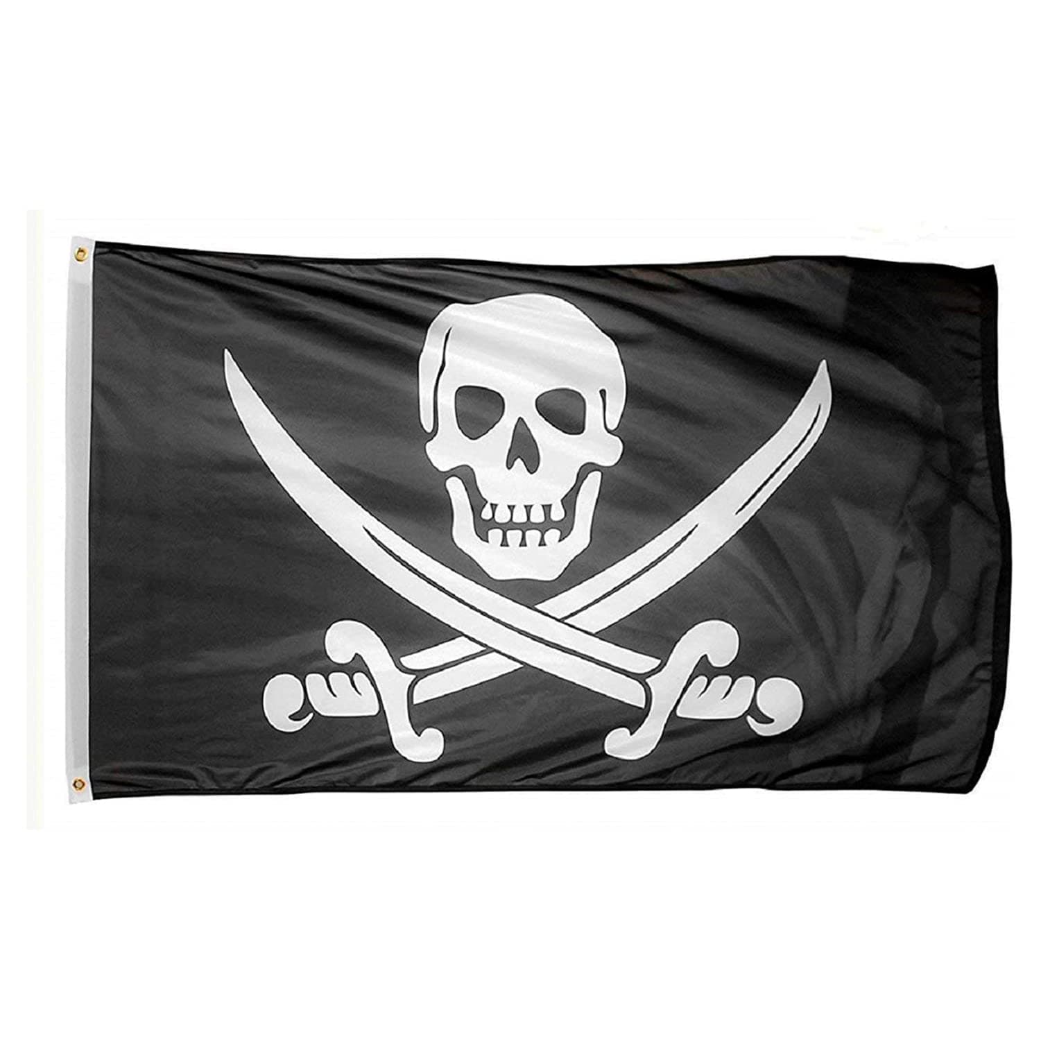 HOHAJIU Pirate Flag Jack Rackham 3 X 5 Ft Polyester Flag with 2 Brass Grommets for Indoor and Outdoor Decoration
