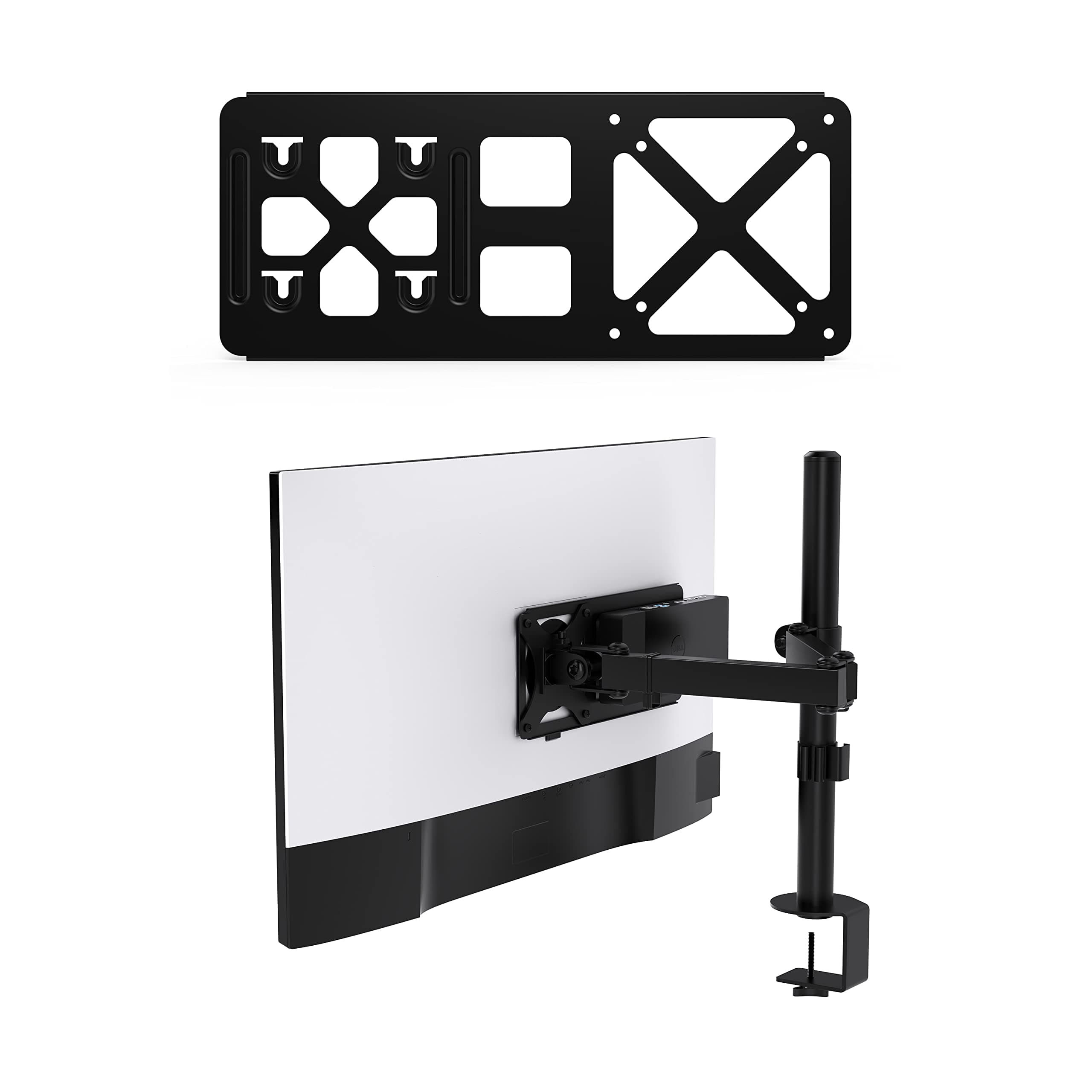 HumanCentric Monitor Arm VESA Mount Extension Compatible with Dell Docking Station WD19, W19TB, WD19DC, and WD15, Adapter for Dell Docking Station Arm Mounting Bracket, Compare MK15 Mount Kit