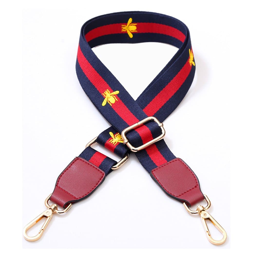 Umily 80cm-130cm Length Shoulder Strap Adjustable Shoulder Bag Strap DIY Flower Rivet Handle Crossbody Bag Strap Replacement