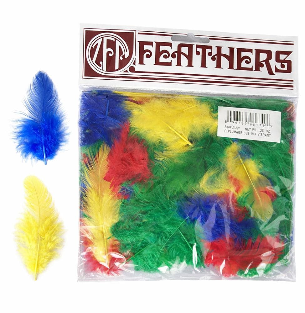 Rooster Plumage Bright Feathers for Crafts etc (80+ per pack) Vibrant Shades - Perfect for Easter crafts/bonnets