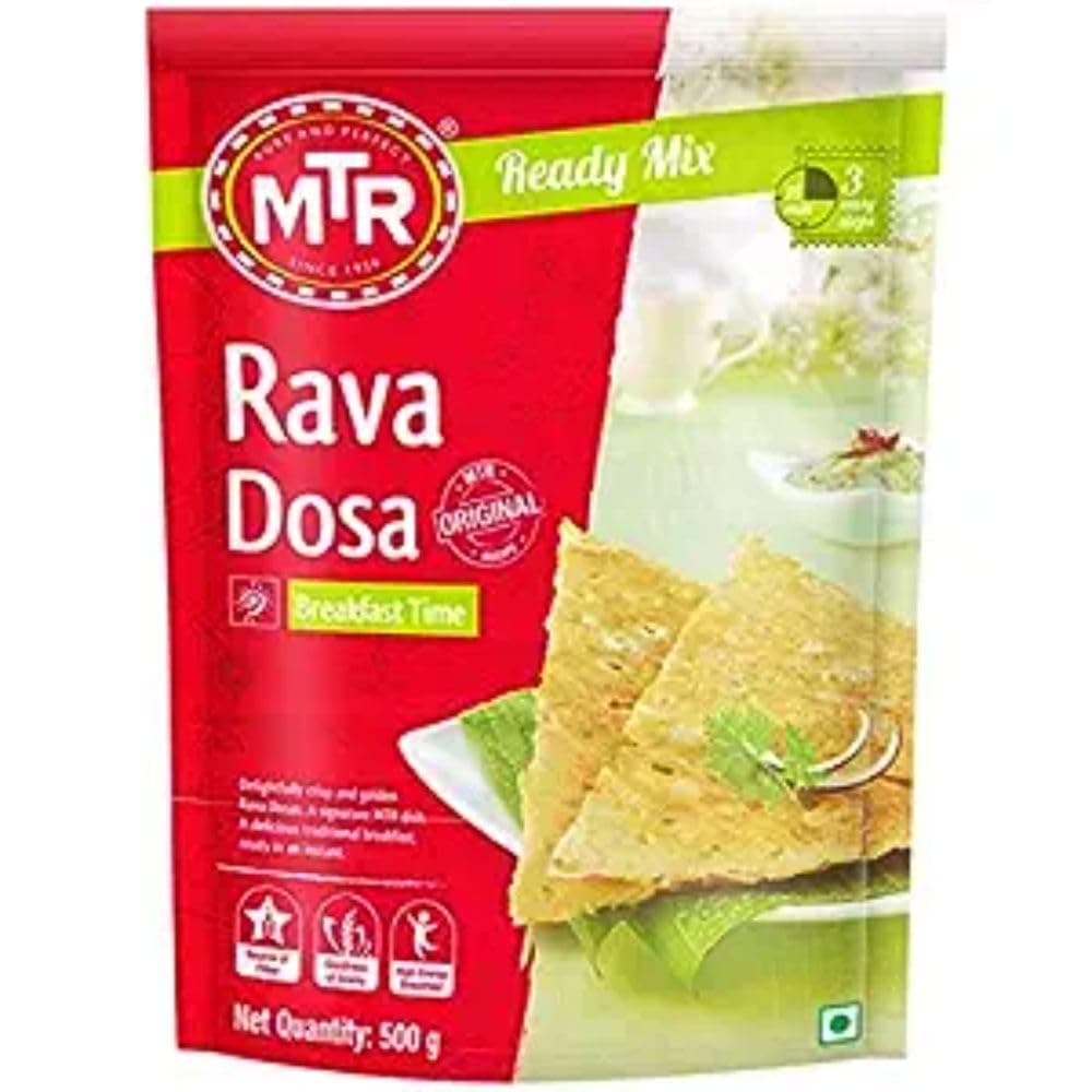 MTR Rava Dosa Mix - Breakfast Mix | Quick Breakfast | Instant Ready to Cook Mix | Ready-To-Make South Indian Breakfast | 500g