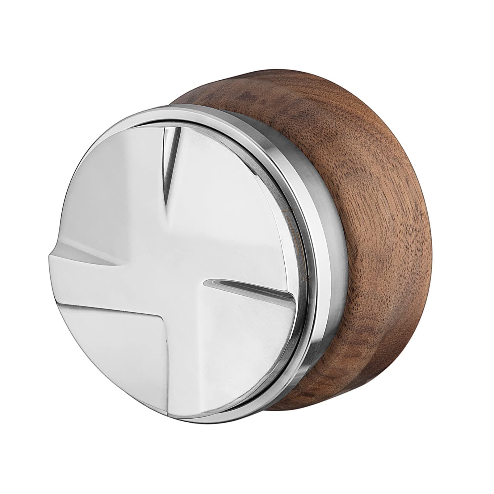 MOJAE 53mm Espresso Distributor, Coffee Distributor, Espresso Distribution Tool, Adjustable Depth Espresso Leveler with Walnut Wood Handle, Fits for 54mm Breville Barista Portafilter