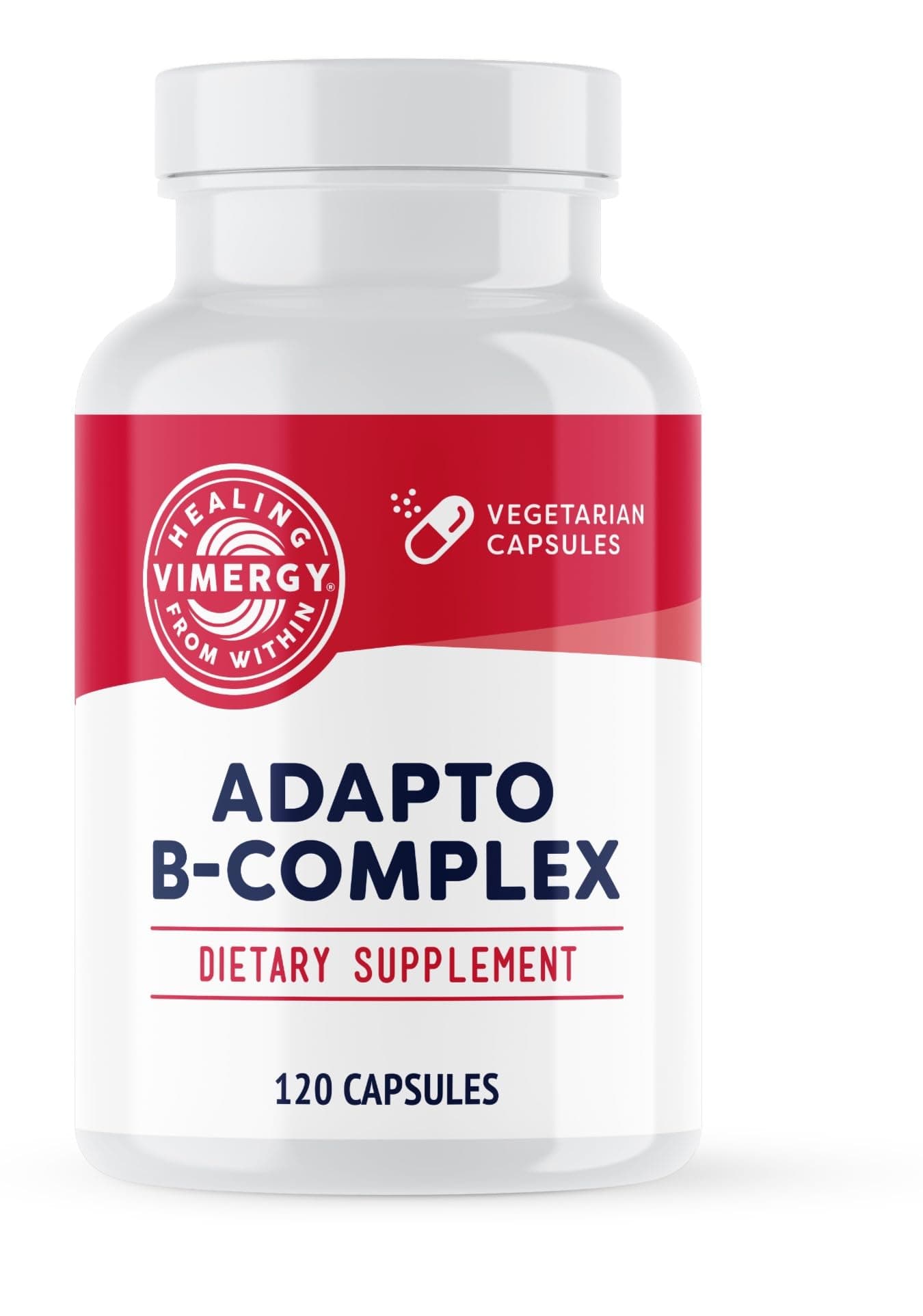 Adapto B Complex, 120 Servings - High Potency with 8 B Vitamins, Rhodiola & Hawthorn Berry - Supports Mental Energy, Cognition, Mood - Non-GMO, Kosher, Vegan, Paleo, No Gluten, No Soy