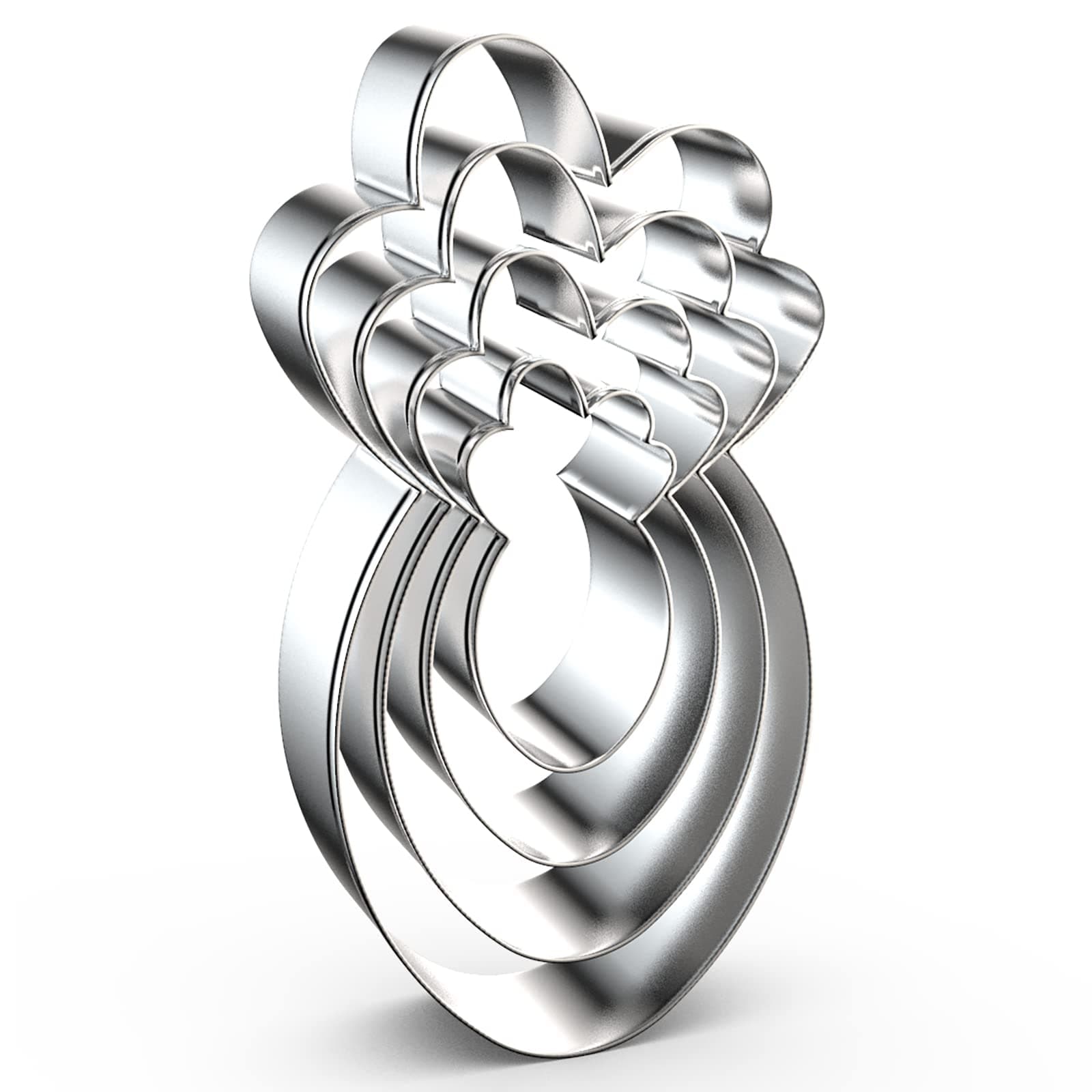 Carrot Cookie Cutter Set in Assorted Sizes - 5 Inch, 4 Inch, 3 Inch, 2 Inch - 4 Piece - Stainelss Steel