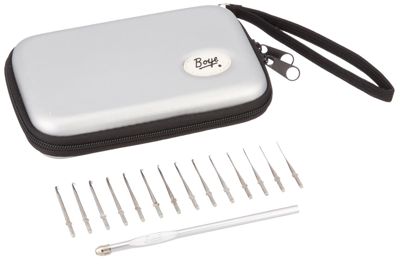 Boye Interchangeable Head Crochet Steel Hook Set, 1-14