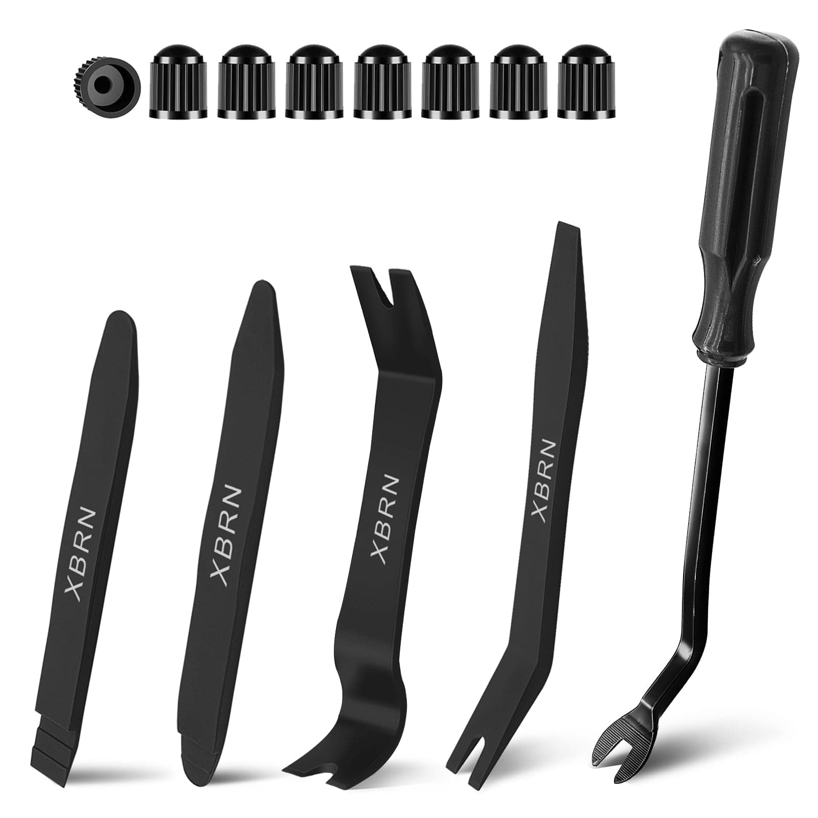 Auto Trim Removal Tool Kit,13 Pcs Car Panel Door Window Tools Kit,Auto Clip Fastener Remover Pry Tool Set-Black