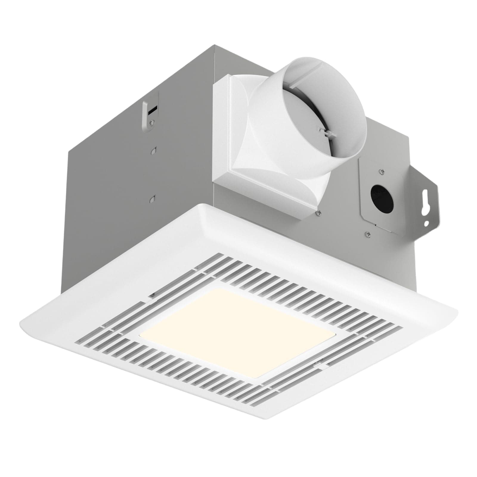 Very-Quiet 70 CFM, 2.0 Sone Bathroom Ventilation and Exhaust Fan With LED light 4000K 600LM(70CFM),Ceiling Mounted Fan,Easy to Install