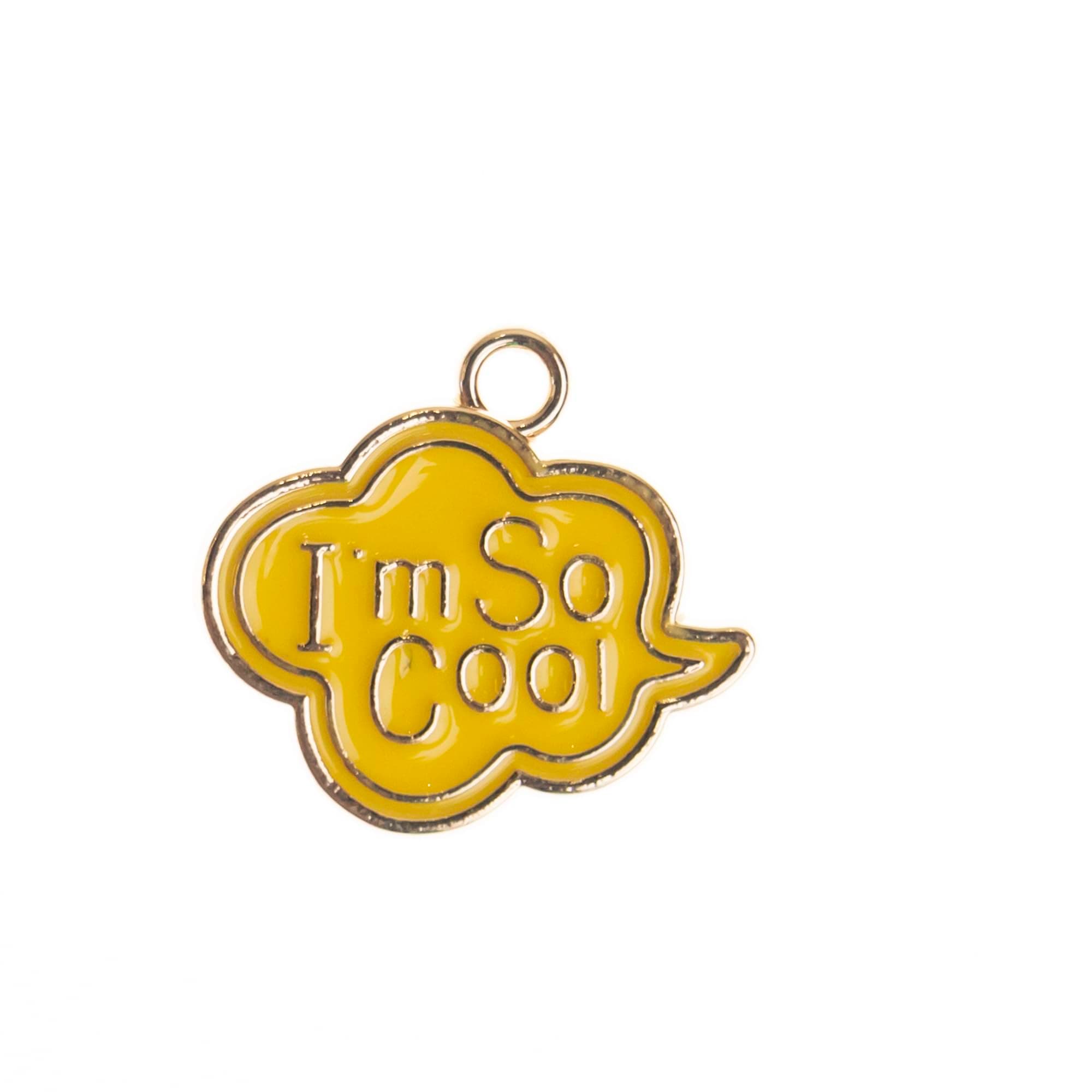I'm so Cool Charm Pendant | size 20mm Ring 4mm