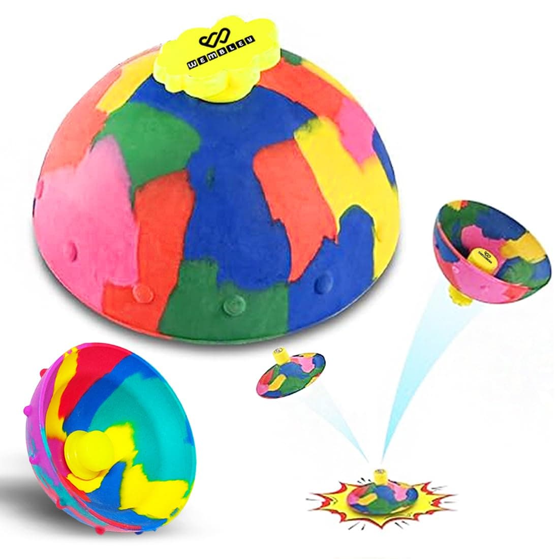 Wembley Return Gifts for Birthday Jumping Ball for Kids Adult Boys Girl Bouncing Ball Toys 6 Pcs Colorful Crazy Ball Indoor Play Item Rubber Pop Bowl