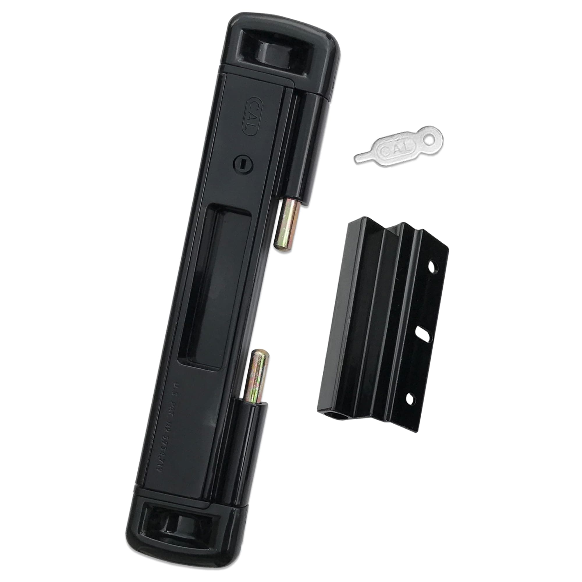 Cal Black Double Bolt Patio Door Lock -Tech