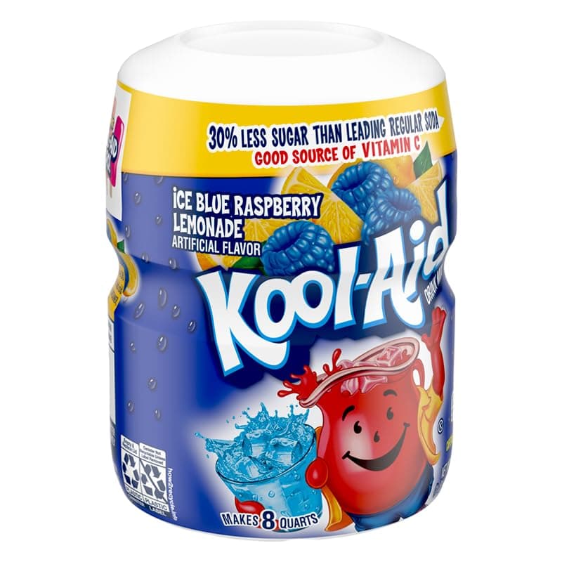 Kool Aid Ice Blue Raspberry 567g 8 Quarts Pack of 1