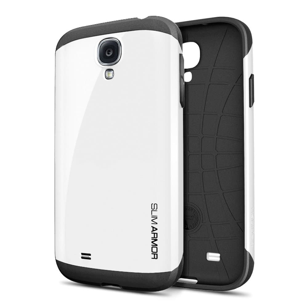 Galaxy S4 Case, Spigen Slim Armor Case for Galaxy S4 - Retail Packaging - White (SGP10204)