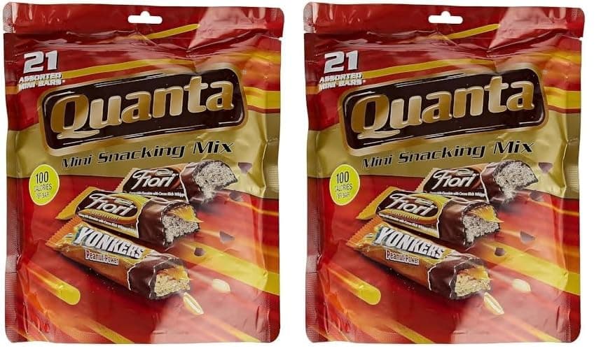 Quanta Quanta, Milk Chocolate Mini Snacking Bars Mix, 314g (Pack of 2)