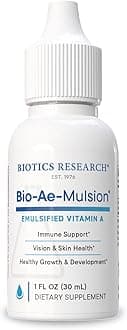 Biotics Research Bio Ae Mulsion IU Emulsified Vitamin A for Greater Uptake & Utilization, Concentrated Form, Promotes Immune Response, Aids in Visual Acuity, Supports Cardiovascular 1 Fluid Ounces