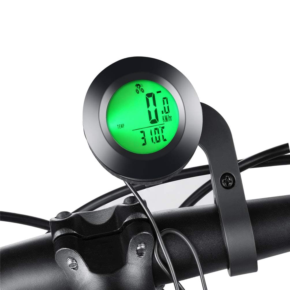 Bike Computer Multi-Functions Bicycle Speedometer Odometer Wired Cycling Computer Waterproof with LCD 3 Colors Backlight
