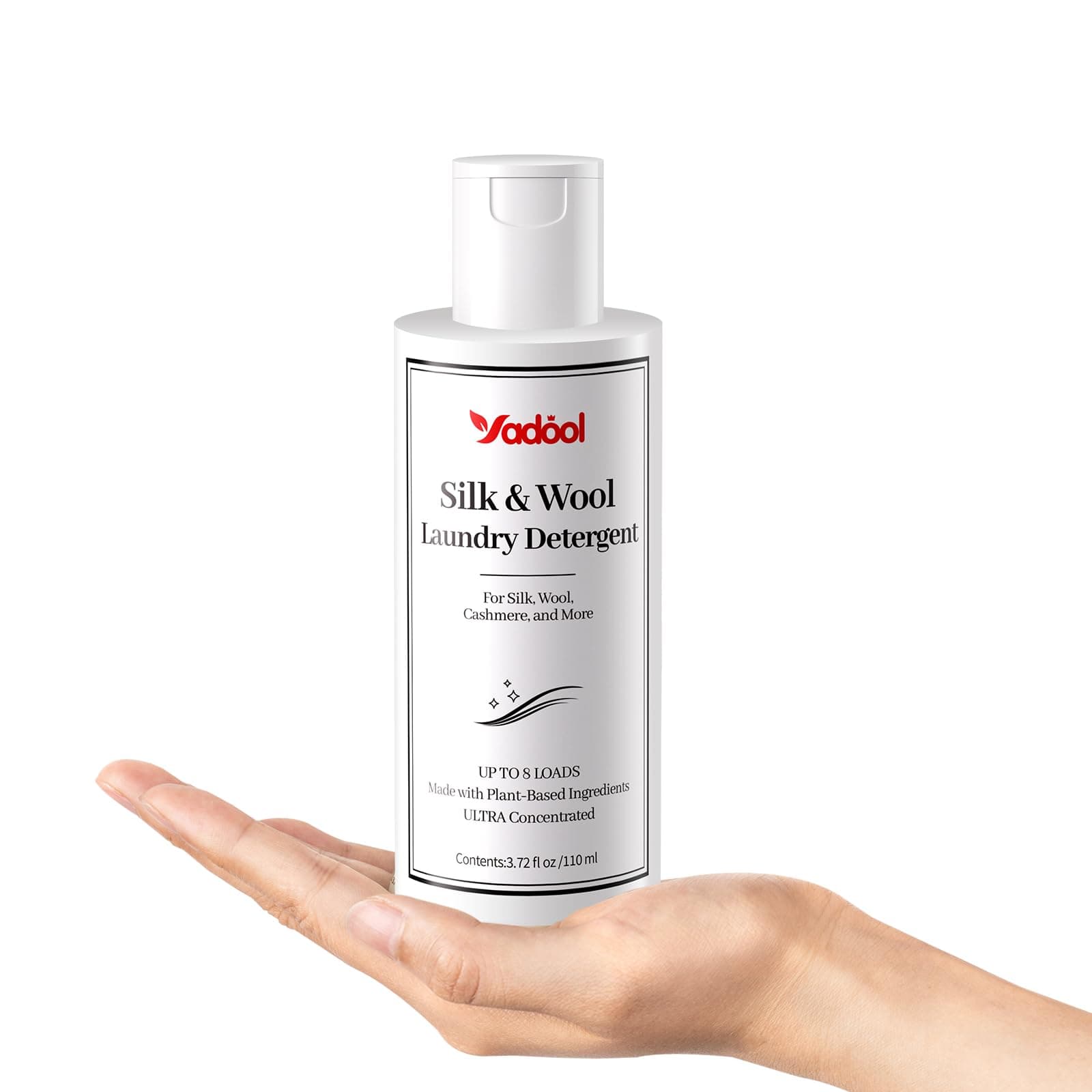 Silk & Wool Laundry Detergent, PH Neutral Cashmere Detergent, Double Concentrated Wash Shampoo for Silk, Wool, Cashmere, Gentle, Soft & Comfortable -3.72 Fl Oz/110ML