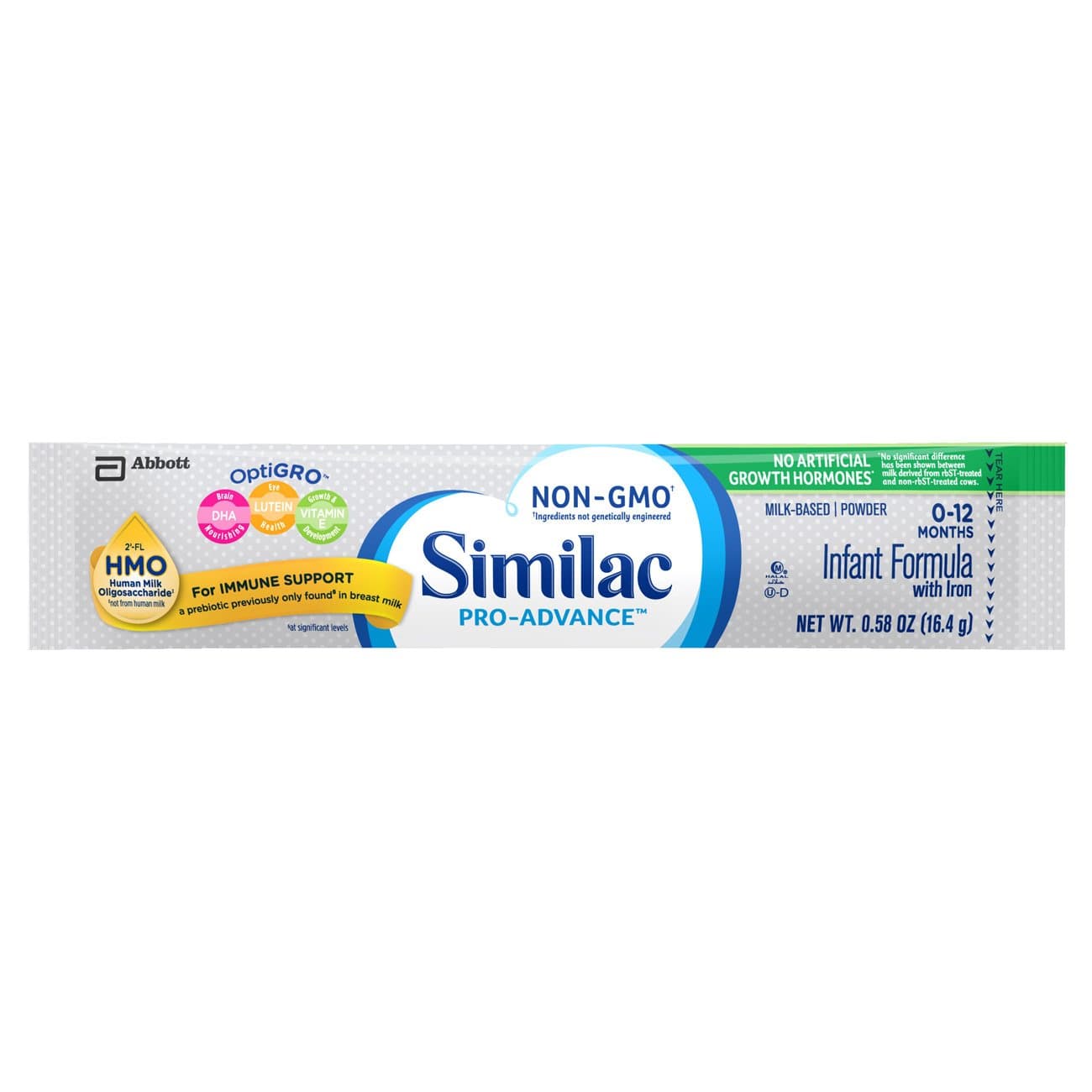 Similac Pro-Advance®* Infant Formula with Iron, with 2’-FL HMO for Immune Support, Non-GMO, Baby Formula Powder, 16 - 0.58 Oz (Pack Of 4)