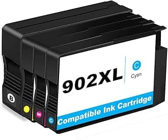 902 XL Ink Cartridges Combo Pack Replacement for HP 902XL Fit for OfficeJet 6978 6968 6958 6970 6960 6975 6962 6950 6954 6951 6956 6961 6963 6964 Printers HP902 HP902XL Black Cyan Magenta Yellow