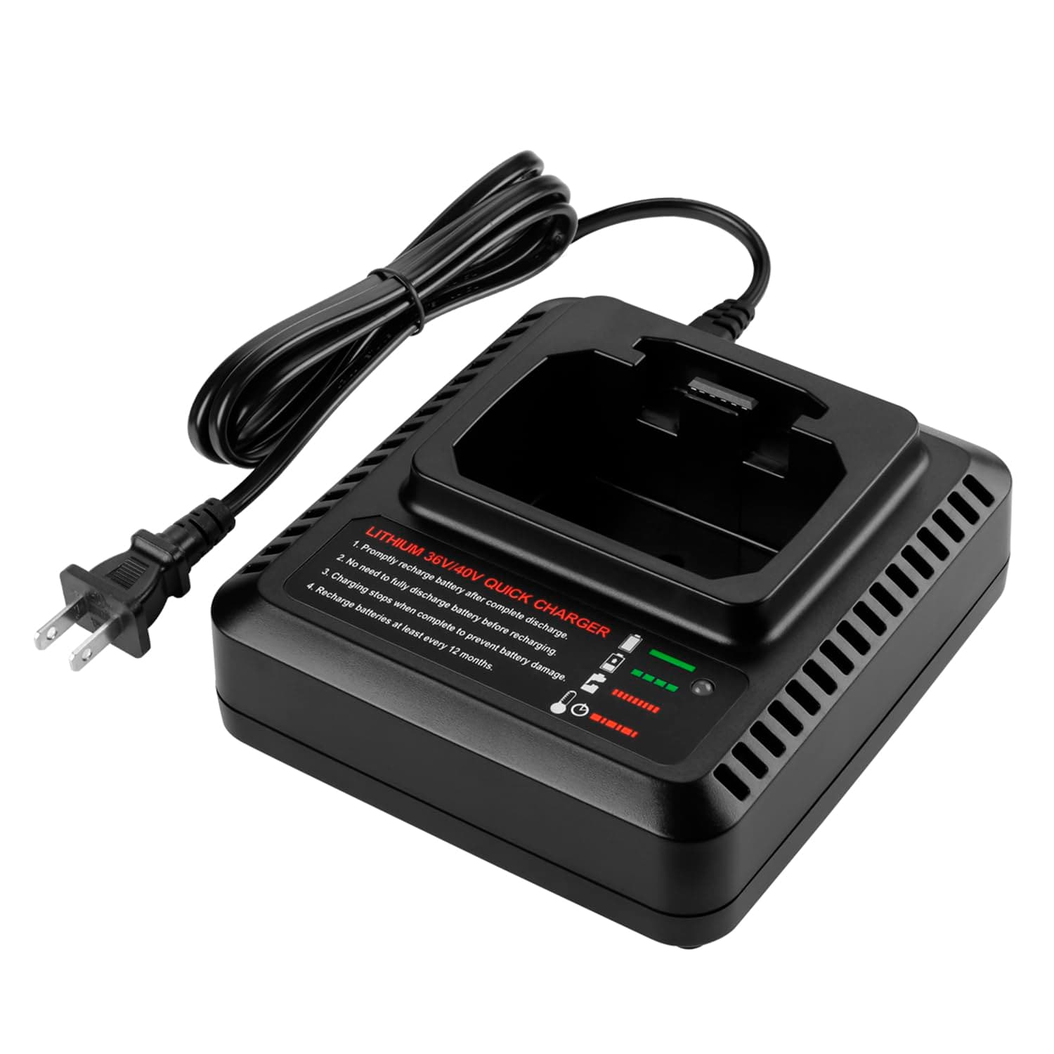 36V/40V Max Fast Charger Replacement for Black & Decker