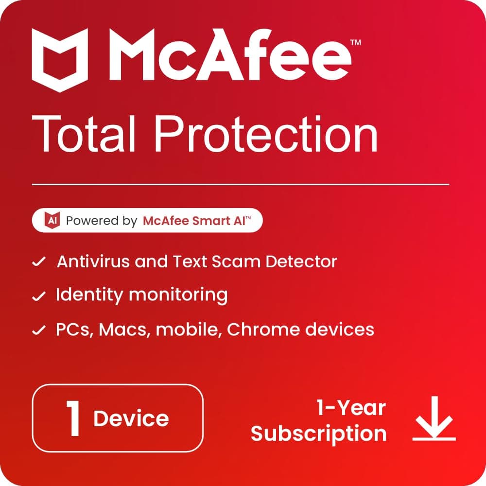 McAfee Total Protection 1 Device 1 Year