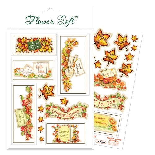 Hedgerow Friends Fall Sentiments Scrapbook Stickers (801592)