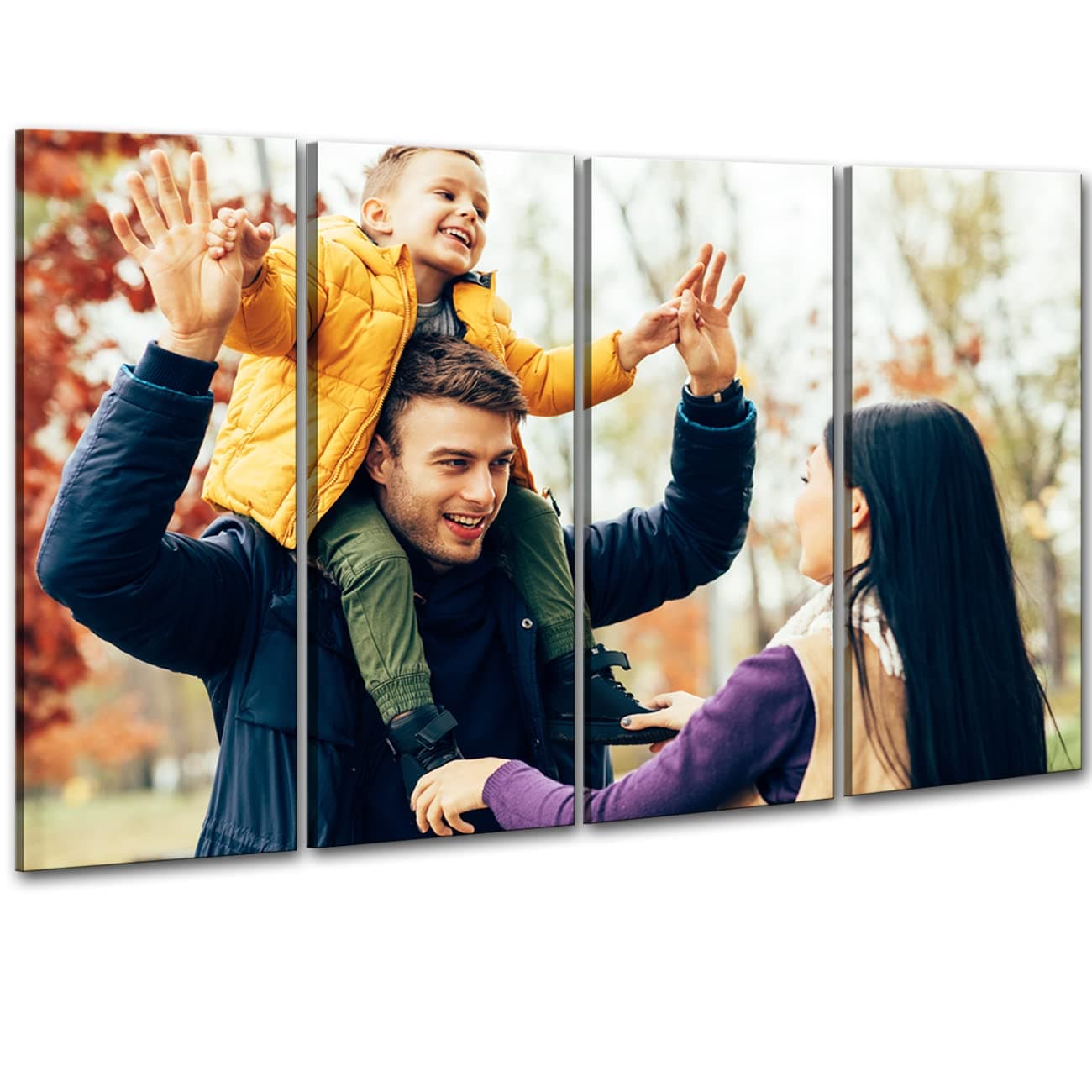 YASOJUN 4 Panel Custom Canvas Prints with Your Photos - Personalized Picture Wall Art Customized Canvas Poster Paintings for Home Decoration (custom-A 31, Framed)