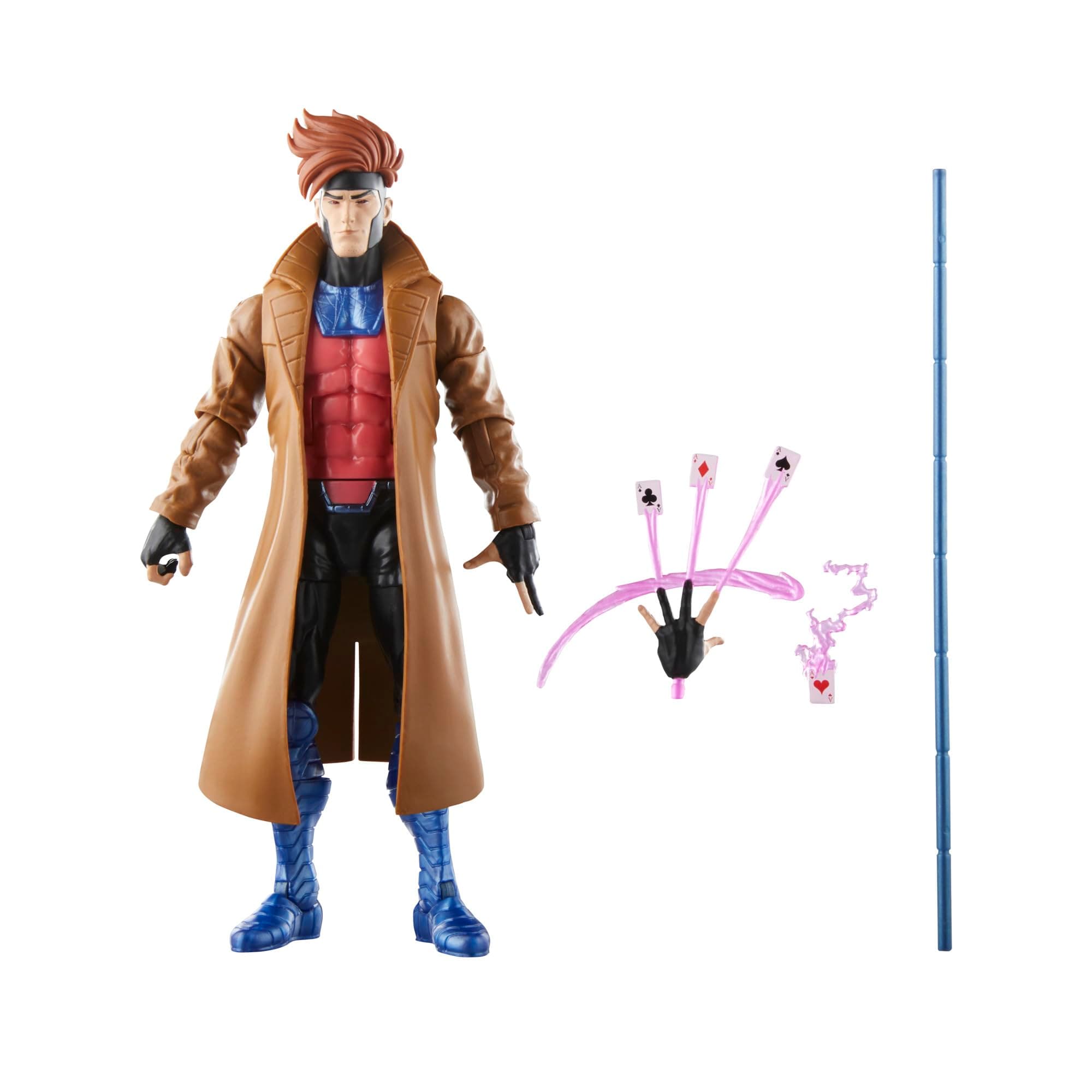 Hasbro Marvel Legends Series Gambit, X-Men ‘97 6" Marvel Legends Action Figures, Red