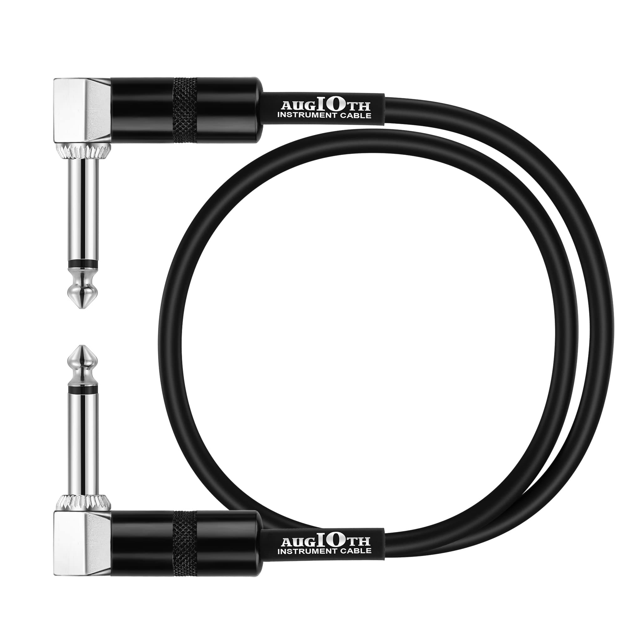 Augioth 30 CM 12Inch Guitar Patch Cable Performance Guitar Effect Pedal Cables Angled to Angled