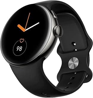 Touchscreen AMOLED Always-on Display LA24 Smartwatch Bluetooth Calling Fitness Tracker for Android & iOS Phones Heart Rate Sleep Monitoring Pedometer (Black)
