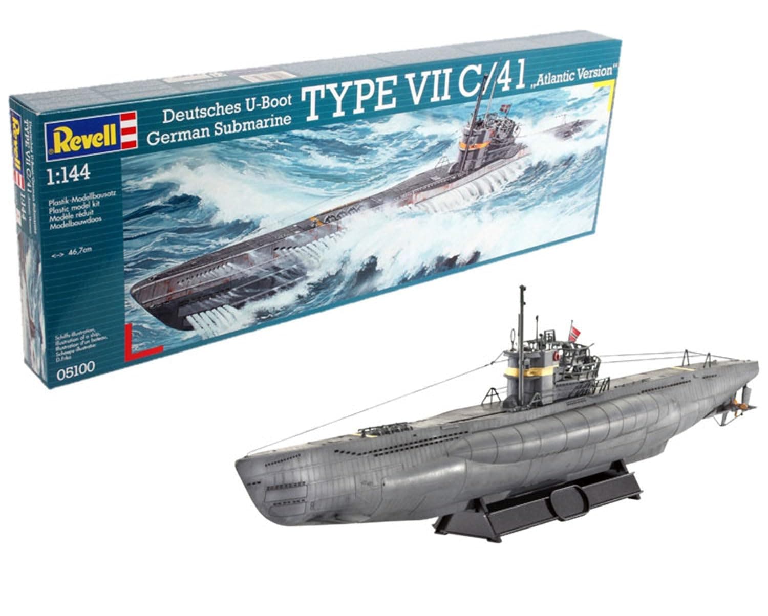 Revell 05100 Deutsches U-BootTYPE VII C/41 AtlanticVersion 1:144 Scale Unbuilt/Unpainted Plastic Model Kit
