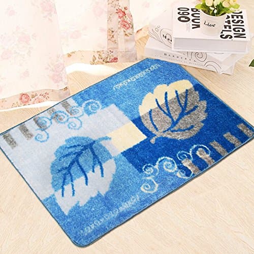 JACKSON Bath Mat Non Slip Microfiber Tub Mat Strong Absorbent Washable Floor Rug Soft Rugs for Bathroom Living Room with Non-Skid Rubber Backing 32" L x 20" W (Blue)