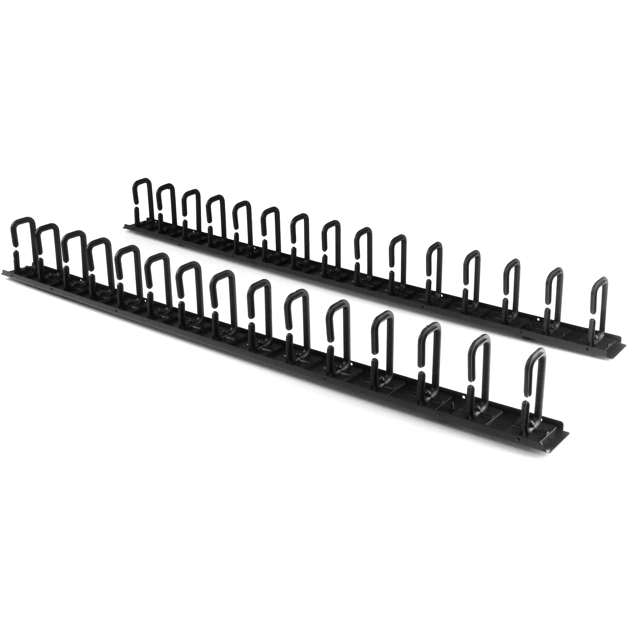 StarTech.com Vertical 40U Server Rack Cable Management w/D-Ring Hooks - 40U Network Rack Cord Manager Panels - 2x 3ft Wire Organizers (CMVER40UD)