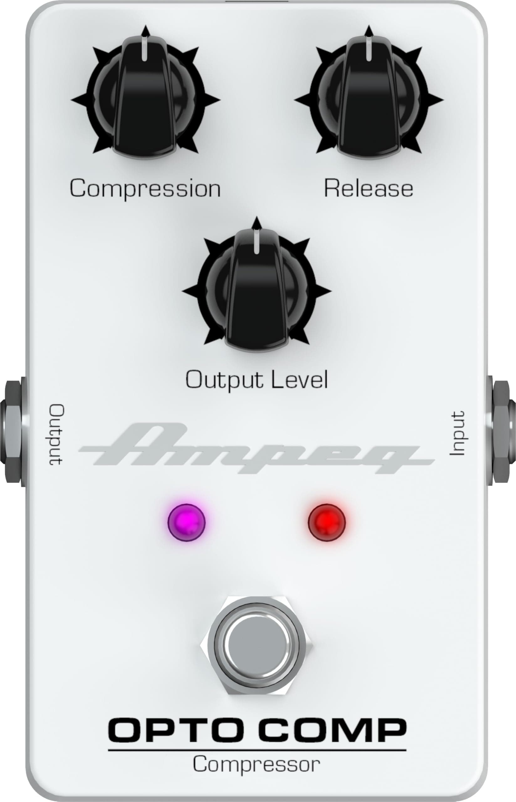 Ampeg Opto Comp Analog Optical Compressor Pedal, White