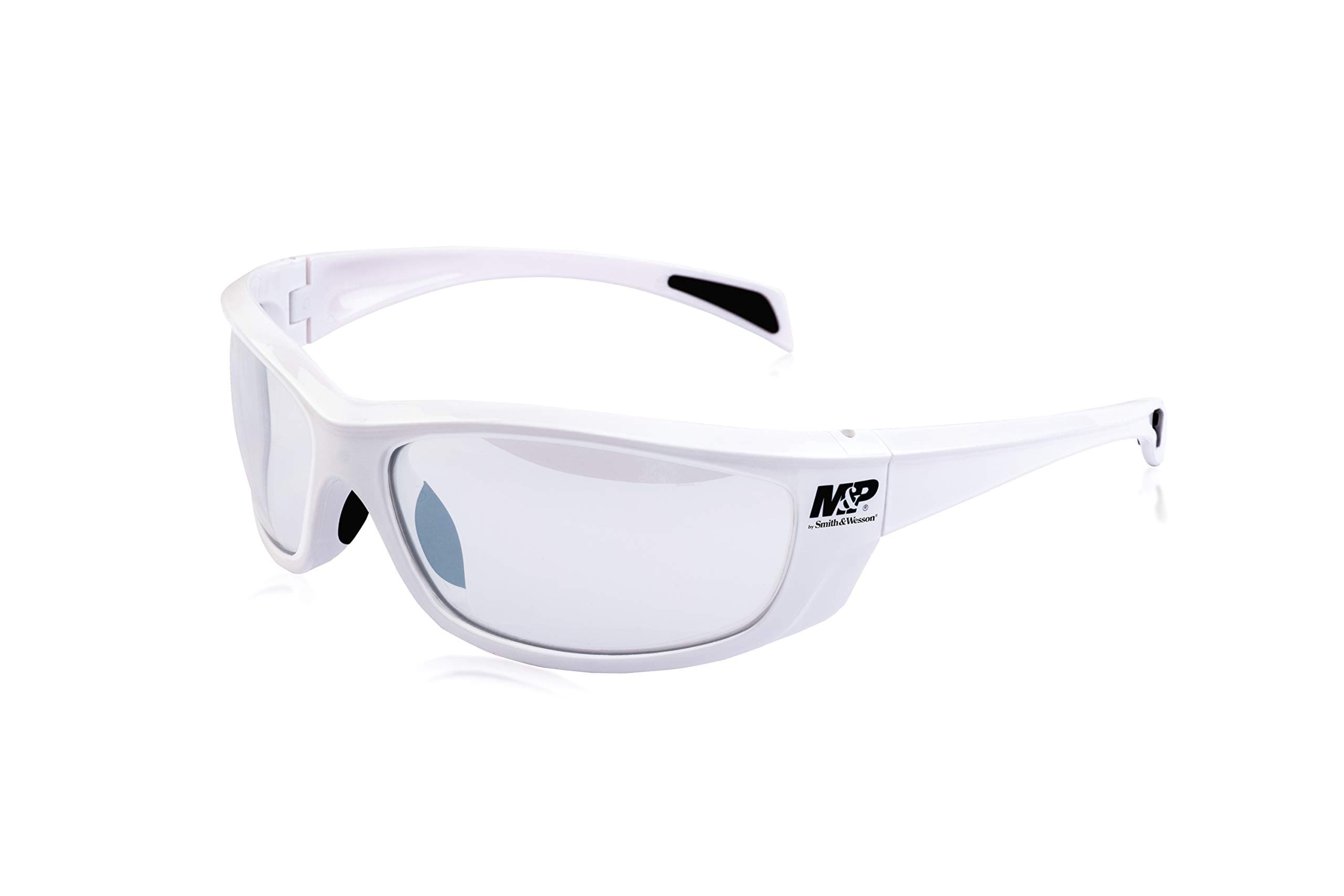 Smith & Wesson M&P Whitehawk Full Frame Shooting Glasses with No-Slip Rubber, Impact Resistance and Anti-Fog Lenses for Shooting, Working and Everyday Use