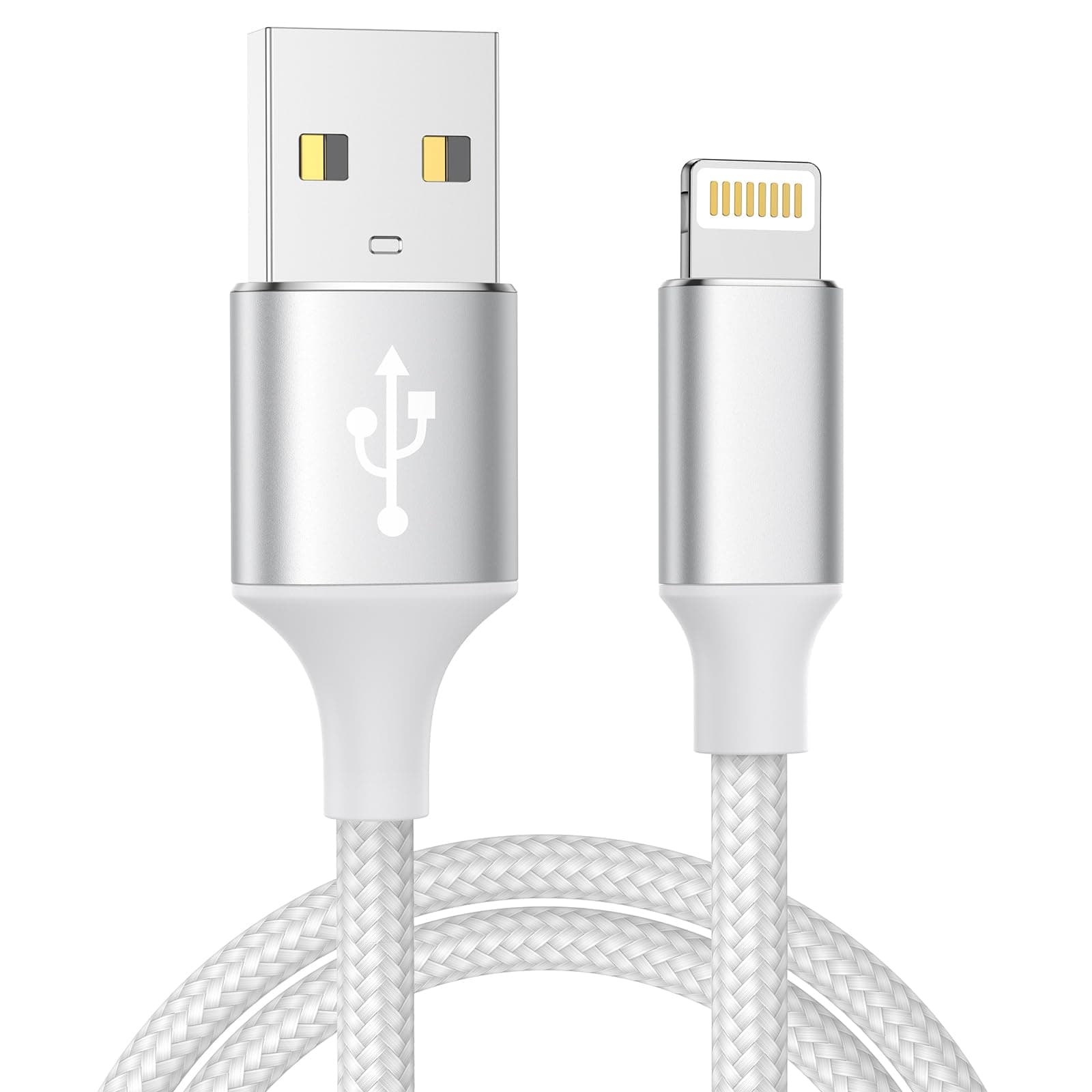 Aioneus iPhone Charger Cable 2M, iPhone Charging Cable MFi Certified Lightning Cable Fast Charging iphone Cable Lead Nylon Lightning to USB Cable for iPhone 14 13 12 11 Pro Max XS XR X 8 7 6 Plus 5 SE