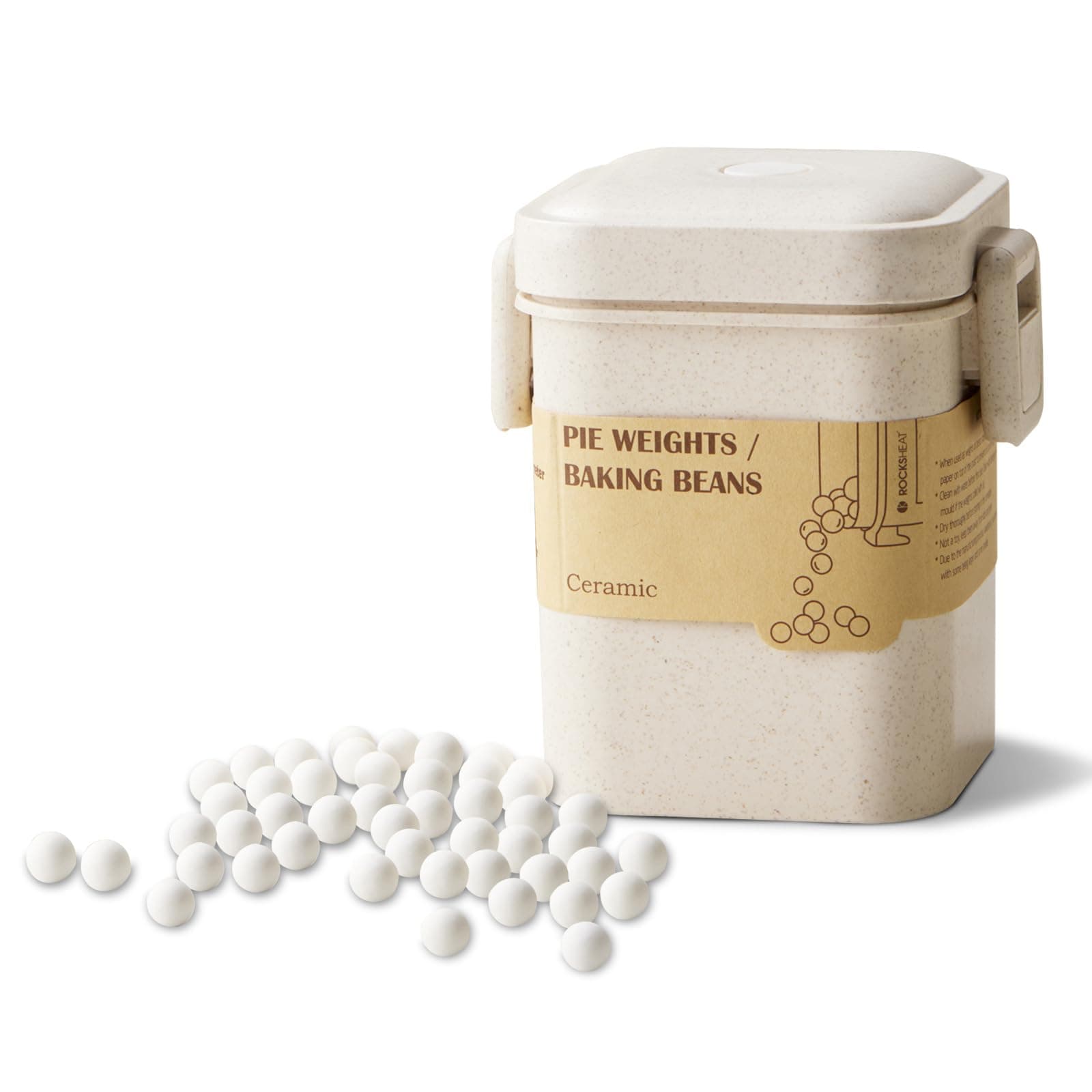 Ceramic Baking Beans, Reusable Baking Beans for Blind Baking Pastry, Pie Wights Baking Beads with Storage, Baking Accessories (2.2lb/1000g)