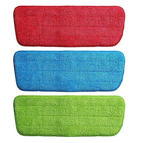 FYG ENTERPRISE Replacement Reusable Microfiber Spray Cleaning Mop Head Cloth Pads, Standard, Multicolour -3 Pieces