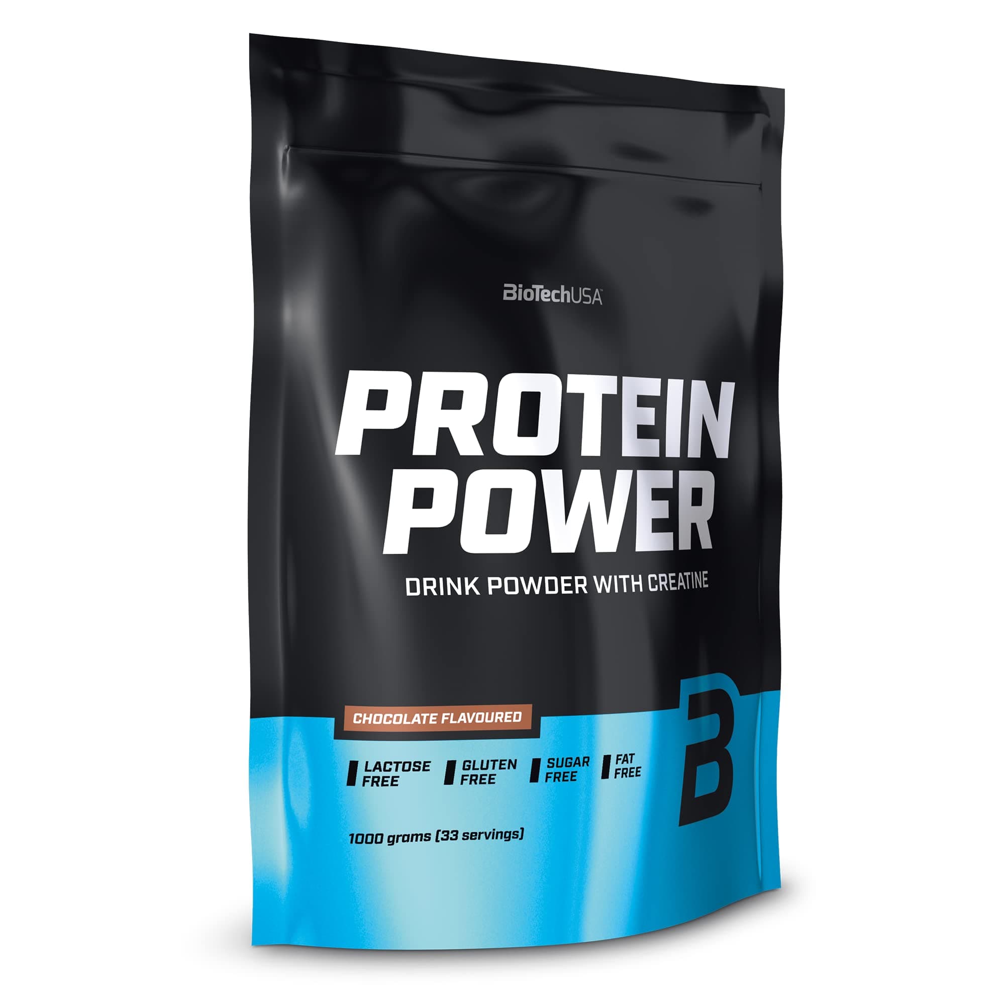 Protein Power | High Protein, Sugar-Free, Lactose-Free, Gluten-Free | Added Creatine, 1 kg, Chocolate