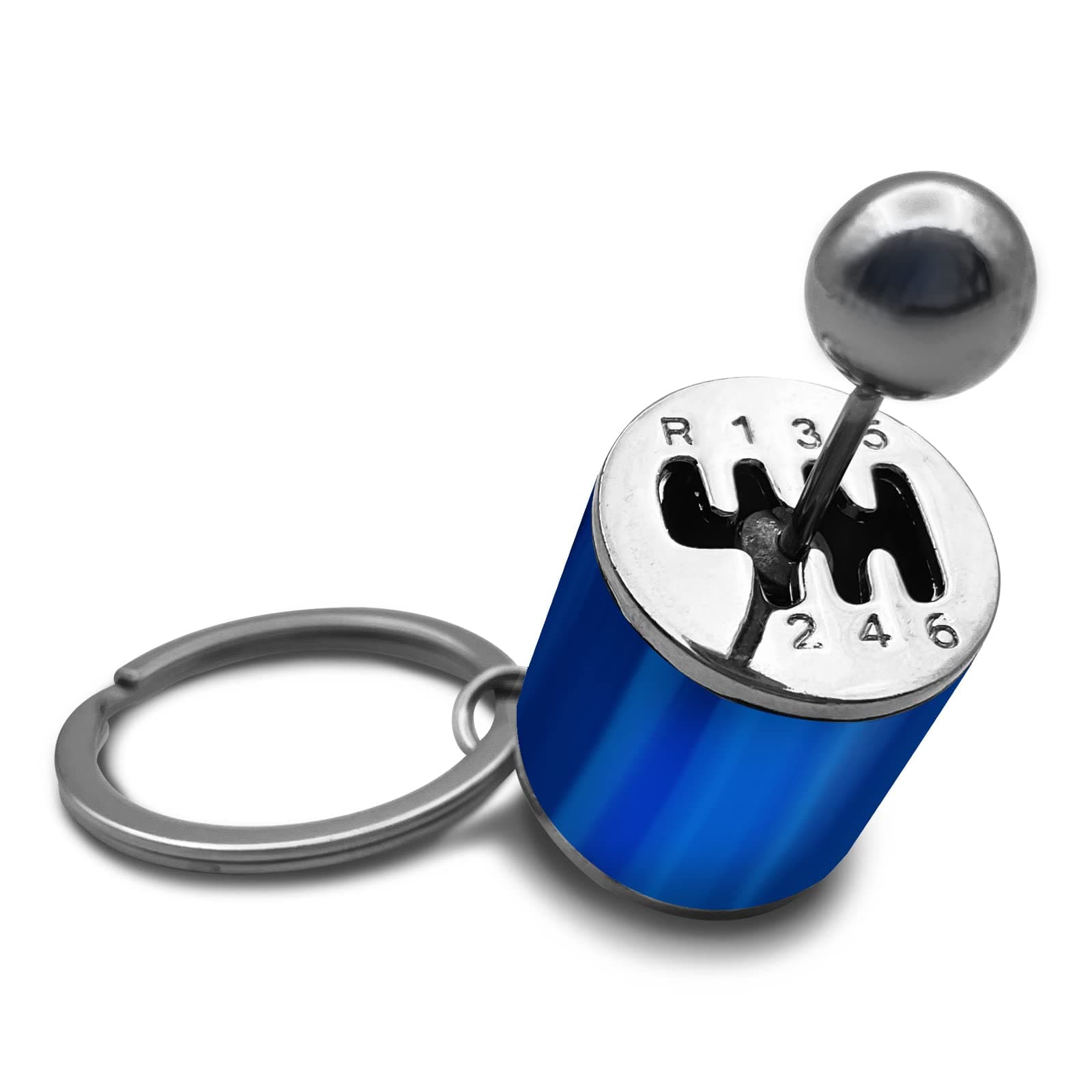 Auto Part Model Gearbox Keychain, Mini Gear Shift Stick Keyring, Cool Car Gear Shifter Keychain, Car Key Accessories (blue)