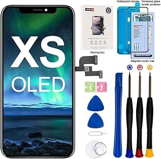 EFAITHFIX for iPhone Xs OLED Screen Replacement [NOT LCD] 5.8 inch Display Digitizer 3D Touch Screen Full Assembly with Repair Tool Kit Waterproof Adhesive Tempered Glass A1920/A2097/A2098/A2099/A2100 (XS)