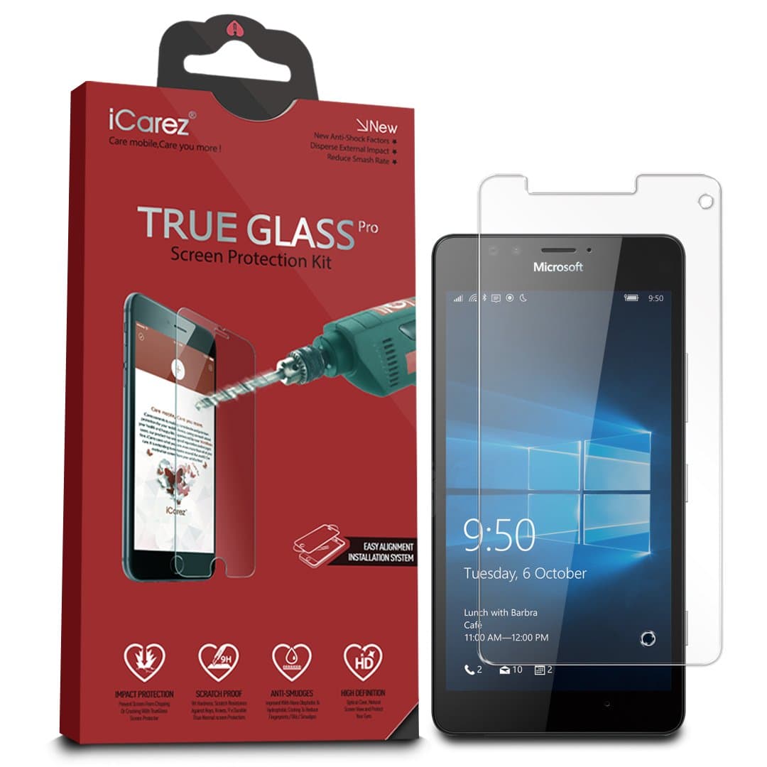 iCarez Tempered Glass Screen Protector for Lumia 950, 1-Pack
