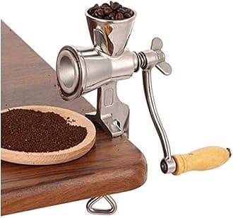 HilMe Grain Grinder tating Food Flour Manual Stainless Steel Coffee Handheld Soybeans Herb Wheat Cereal Mill Home Kitchen